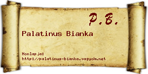Palatinus Bianka névjegykártya